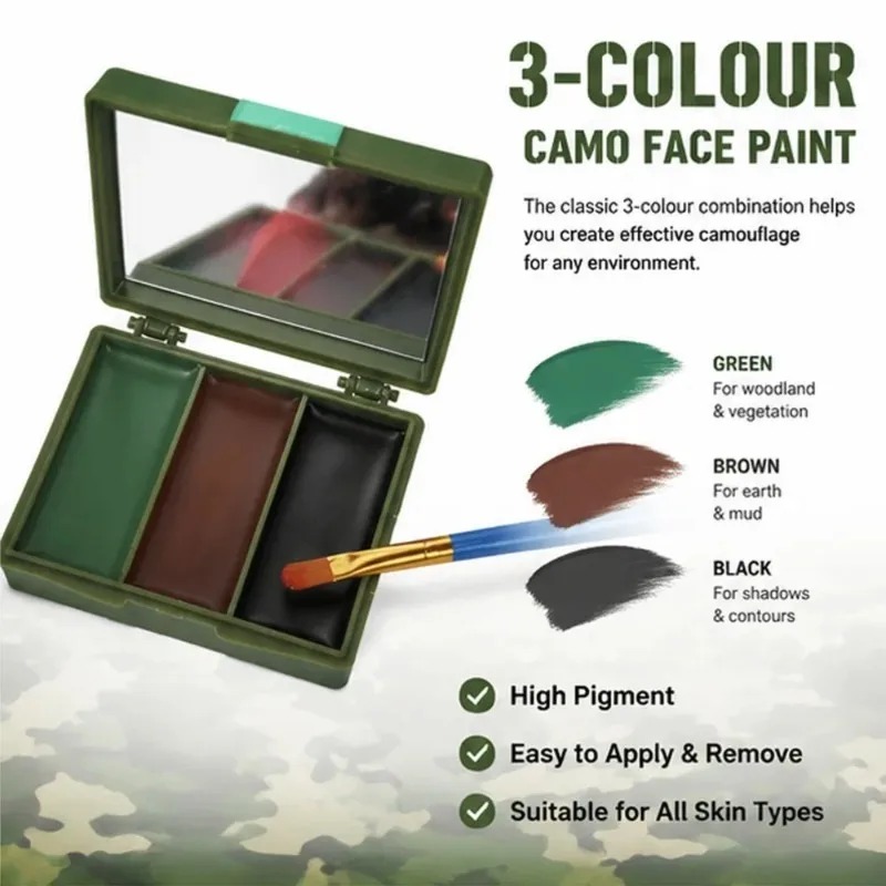 Trucco mimetico a tre colori p - Camo Face Paint recensione e prezzo