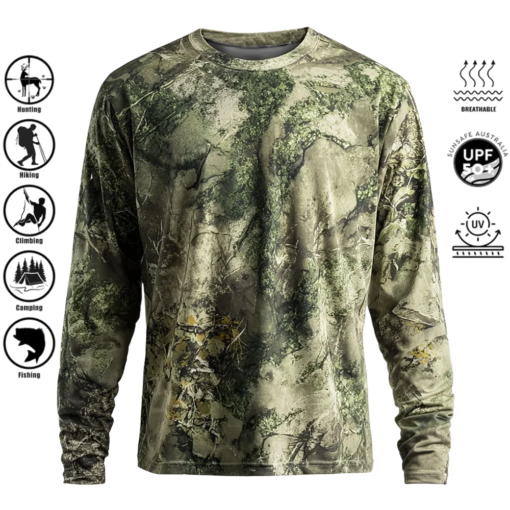 T-shirt da uomo a maniche lung - Outdoor Hunting Prints recensione e prezzo